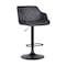 Armen Living Toby Gray Faux Leather Adjustable Height Swivel Black Wood and Metal Bar Stool LCTOSWBABLGR - alternate 1